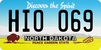 ND license plate HIO069