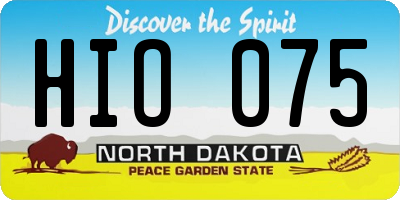 ND license plate HIO075