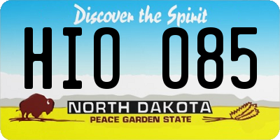 ND license plate HIO085