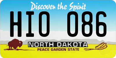 ND license plate HIO086