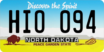 ND license plate HIO094