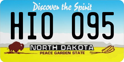 ND license plate HIO095
