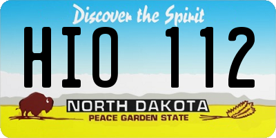 ND license plate HIO112