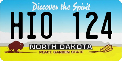 ND license plate HIO124