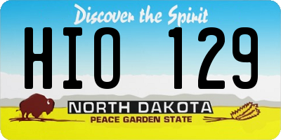 ND license plate HIO129