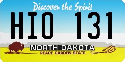 ND license plate HIO131