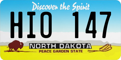 ND license plate HIO147