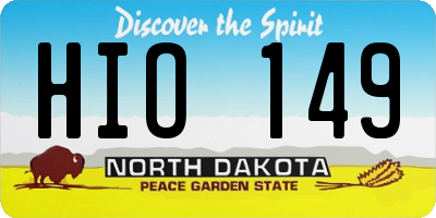 ND license plate HIO149