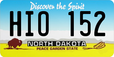 ND license plate HIO152