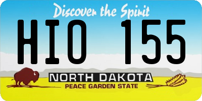 ND license plate HIO155