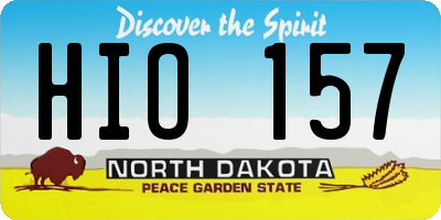 ND license plate HIO157