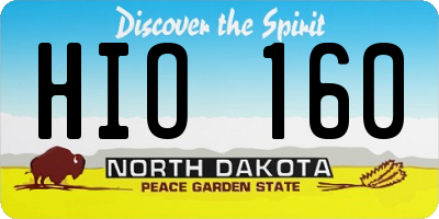 ND license plate HIO160