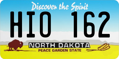 ND license plate HIO162