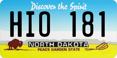 ND license plate HIO181
