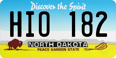 ND license plate HIO182