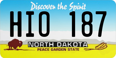 ND license plate HIO187