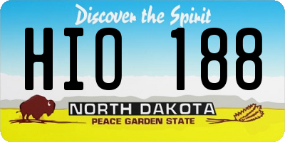 ND license plate HIO188
