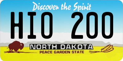 ND license plate HIO200
