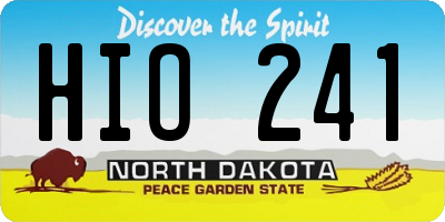 ND license plate HIO241