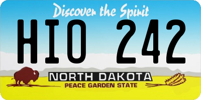 ND license plate HIO242