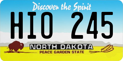 ND license plate HIO245