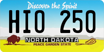 ND license plate HIO250