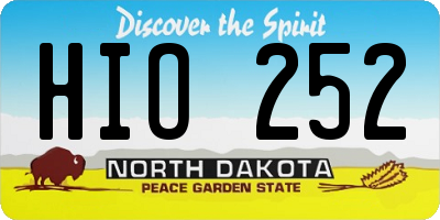 ND license plate HIO252