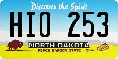 ND license plate HIO253