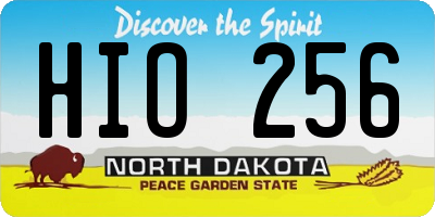 ND license plate HIO256