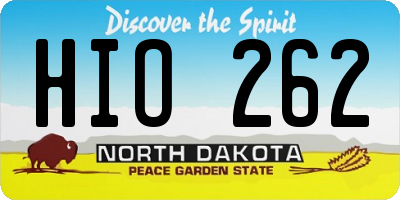 ND license plate HIO262
