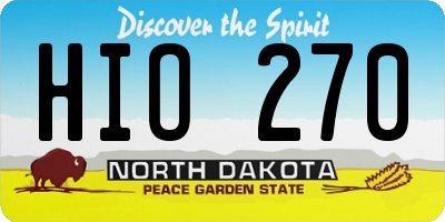ND license plate HIO270