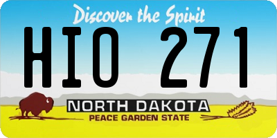 ND license plate HIO271