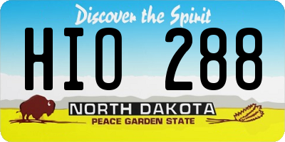 ND license plate HIO288