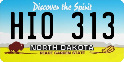 ND license plate HIO313