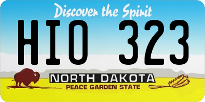 ND license plate HIO323