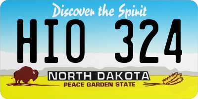 ND license plate HIO324