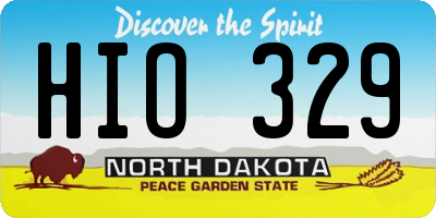 ND license plate HIO329
