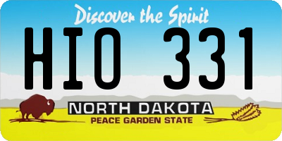 ND license plate HIO331