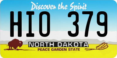 ND license plate HIO379