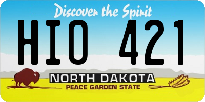 ND license plate HIO421