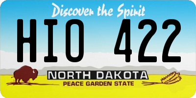 ND license plate HIO422