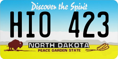 ND license plate HIO423