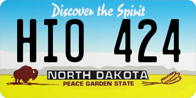 ND license plate HIO424