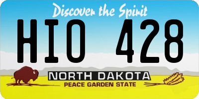 ND license plate HIO428