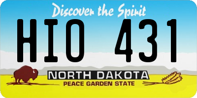 ND license plate HIO431