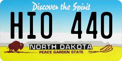 ND license plate HIO440