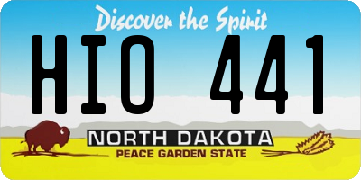 ND license plate HIO441