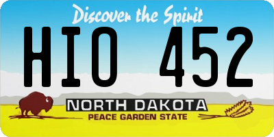 ND license plate HIO452