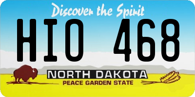ND license plate HIO468