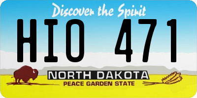 ND license plate HIO471